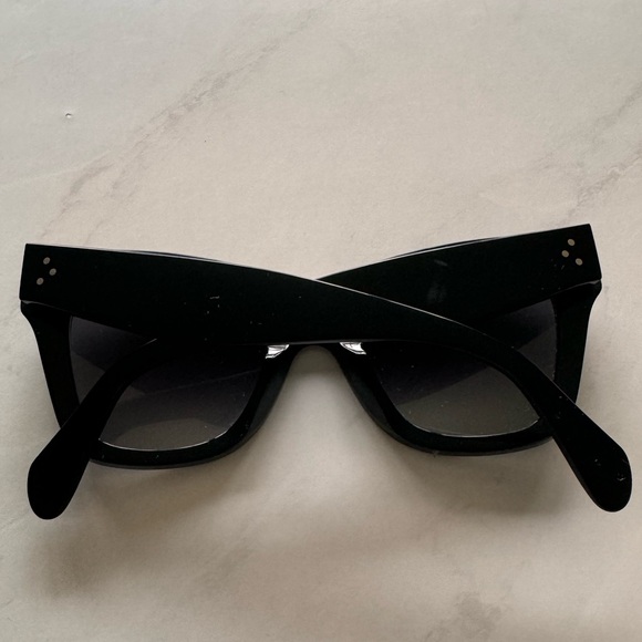 Celine 50mm Polarized Black Square Sunglasses - Picture 7 of 10